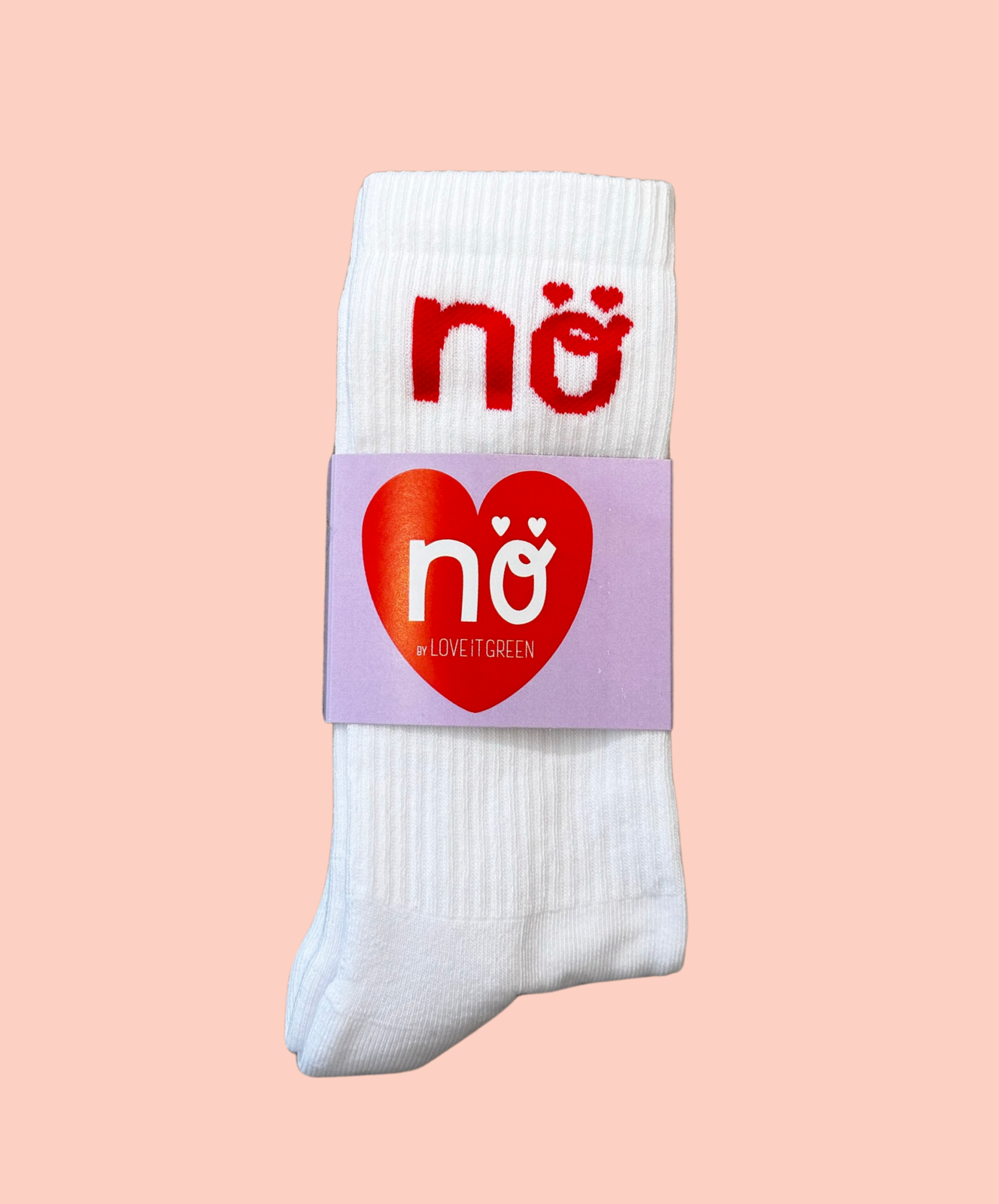 NÖ Socken Herz weiss
