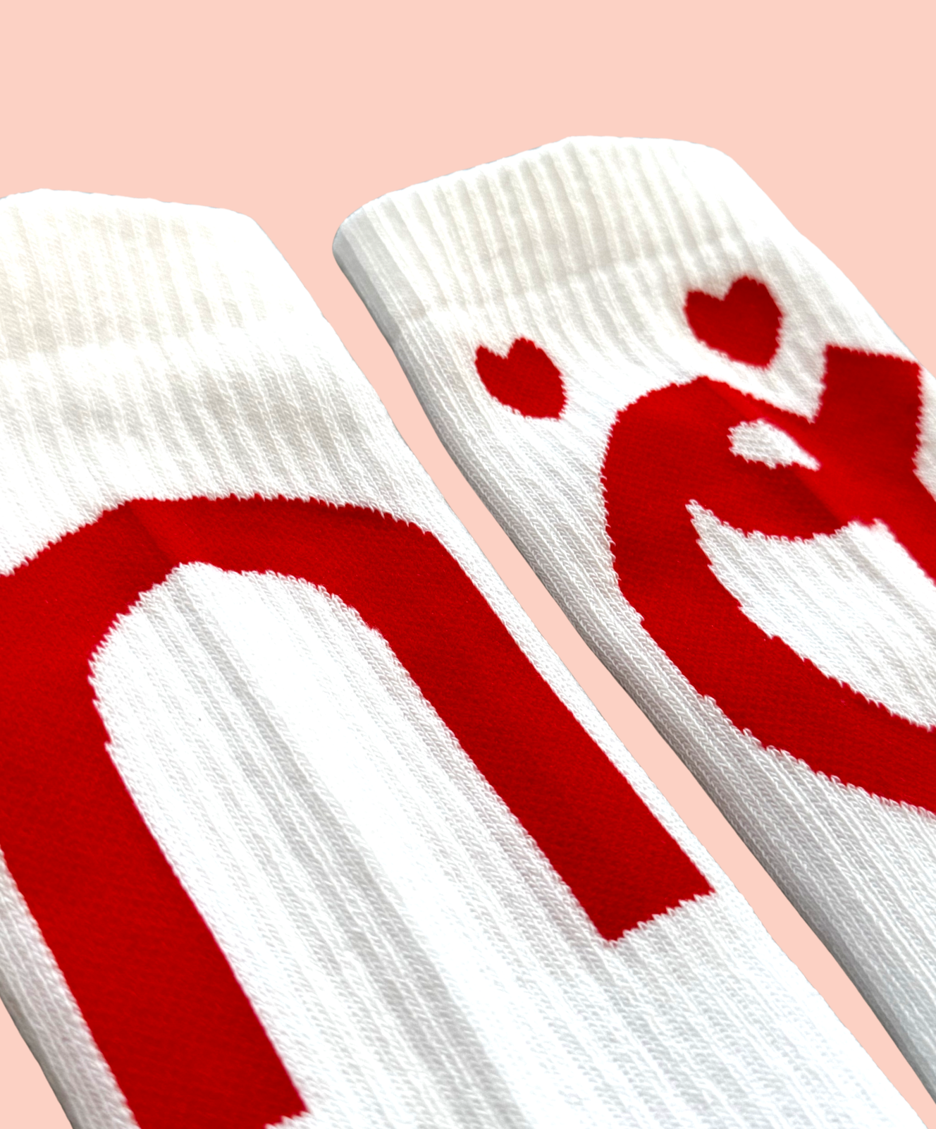 NÖ Socken Herz hinten weiss