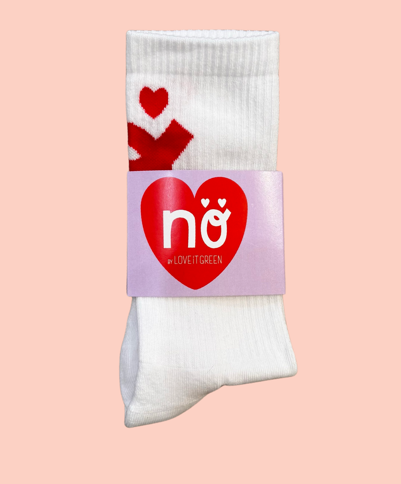 NÖ Socken Herz hinten weiss