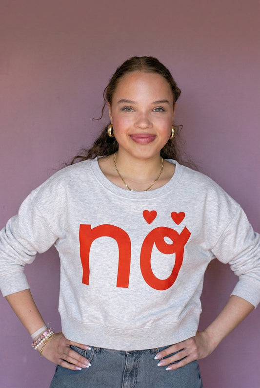 NÖ Sweater Herz HEATHER