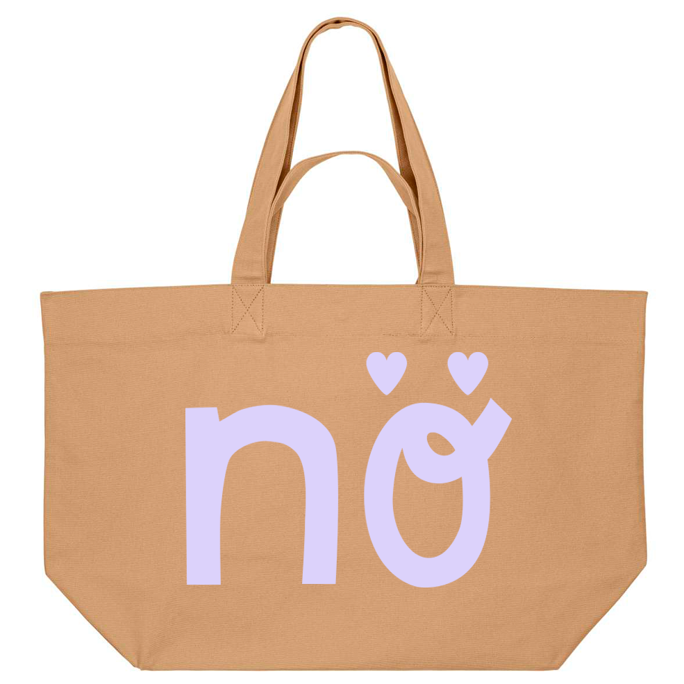 NÖ Shopper Herz coffee FLIEDER